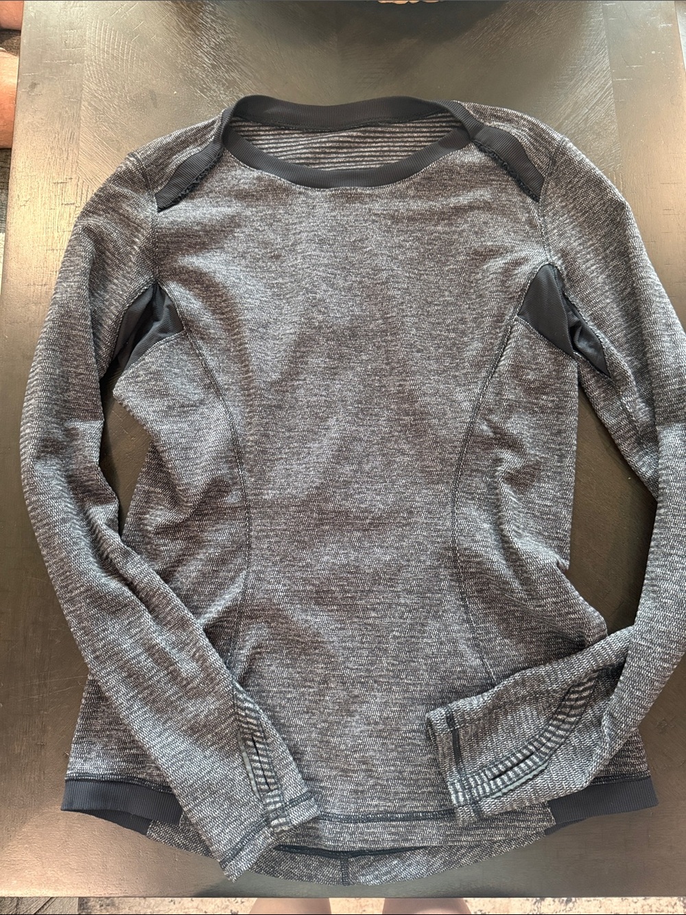 lululemon athletica Black and White Marled Active Pullover